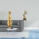 thumbnail image 2 of Escultura De Caballo Guepardo Dorado, Centro De Mesa Decorativo, Figura De Animal Moderna, Adorno De Resina Para Oficina, Hogar, Estantería, Decoración De Sala De Estar, 2 of 8