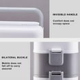 thumbnail image 6 of Self Heating Lunch Box Cordless, Cordless Lunch Box with 1L, 158°F Heat, 16000mAh echargeable Battery Powered Food Warmer for Work, Self Heating for Office, Car, and Outdoor Use(White), 6 of 9