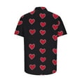 thumbnail image 5 of Handshe Men's Short Sleeve Shirt with Valentine's Day Print and Turn-Down Collar for Valentine's Day, Casual Wear, and Daily Use, 5 of 5