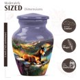 thumbnail image 2 of JAGASY Horse Funeral Urn for Ashes Adult Male, Blue Small Urns for Human Ashes Keepsake, Purple Flowers Decorative Urns for Mother, River Cremation Urn for Father, (3 Inch), 2 of 7