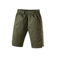 thumbnail image 3 of HOMADLES Boys Uniform Shorts (4-15), Elastic Waist Stretch Flat Front Shorts Casual Straight Leg School Shorts Army Green 10 T, 3 of 7