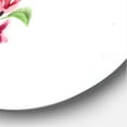 thumbnail image 3 of Designart 'Red Blossoming Tree On White' Traditional Circle Metal Wall Art 11x11 - Disc of 11, 3 of 5