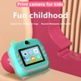 thumbnail image 2 of Cámara portátil para niños con impresión térmica instantánea, pantalla de 2,4 pulgadas, cámara digital, foto, selfie, vídeo HD, impresión térmica sin tinta con tarjeta de memoria de 32 GB, 3 rollos de, 2 of 8