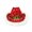 Red1, variant on Western Cowboy Hat with Festive Christmas Patterns for Casual Stage Wear and Party Events Red4 One Size