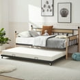 thumbnail image 3 of AENKYO Twin Size Daybed with Trundle Bed, Versatile Sturdy Daybed Frame, Black, 3 of 8