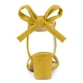 thumbnail image 3 of BLISSFUL STEP Women's Sandals Open Toe Back Ankle Tie Chunky Heels Sandals, 3 of 6