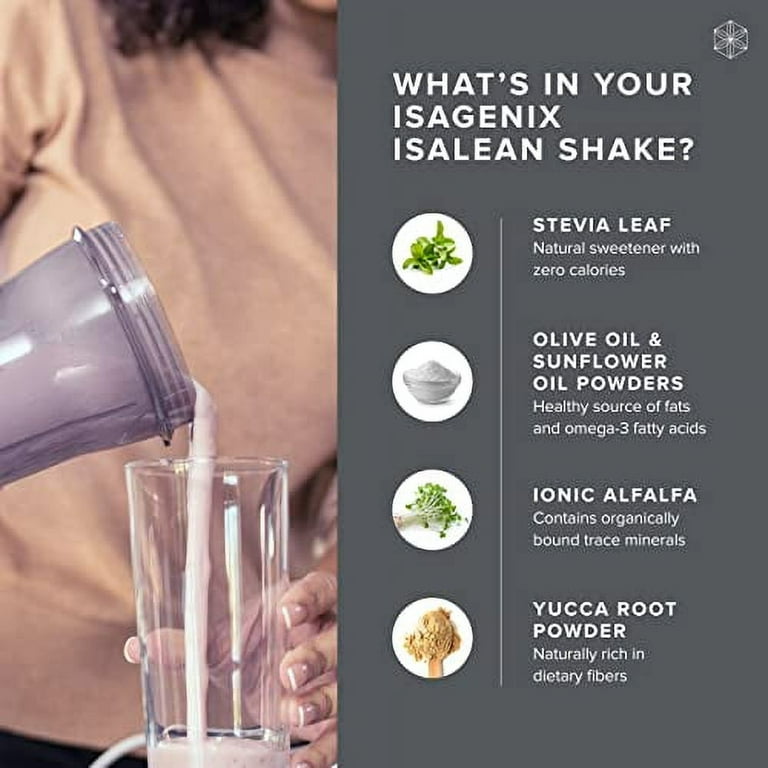 Isagenix IsaLean Shake - Complete Superfood Meal Replacement Drink Mix for  Maintaining Healthy Weight and Lean Muscle Growth - 826 Grams - 14 Meal