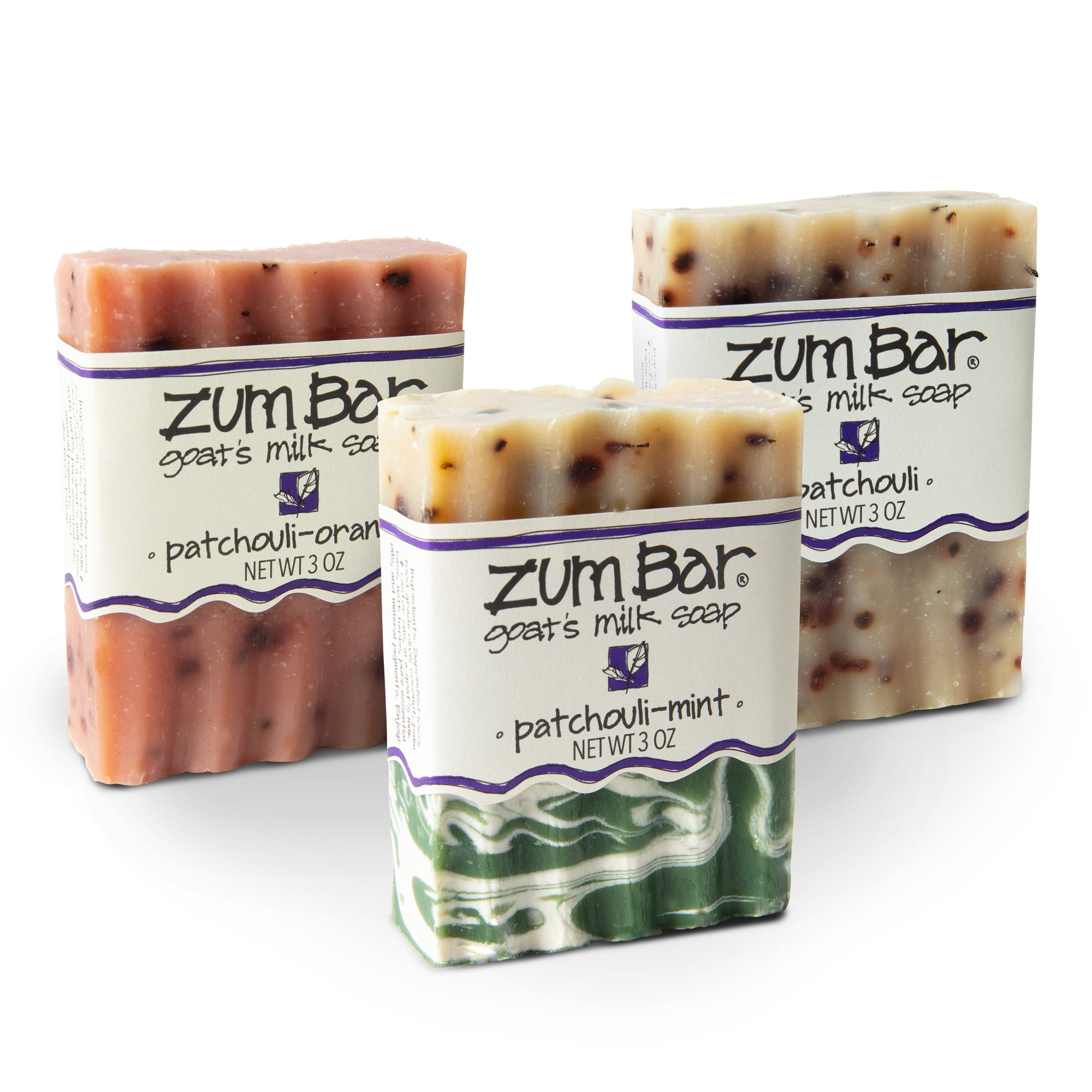 Indigo Wild Patchouli Zum Bar Soap Blends 3-Pack