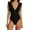 Black|one piece swimsuit women full coverage, variant on Brnmxoke Womens Bathing Suits Sleek One-Piece Deep V Neck Tummy Control Slimming Ruffled Beach Swimwear Swimsuit Black,L