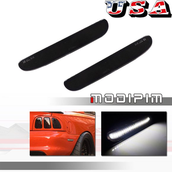 2-piece set/set of black and white rear marker lights suitable for 94 95 96 97 98 for Ford for Mustang -