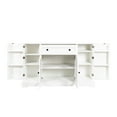 thumbnail image 3 of Buffet Cabinet In White Finish - Modern Sideboard For Kitchen & Dining Storage With Drawer, 3 of 6