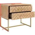 thumbnail image 2 of SAFAVIEH Estelle 2-Drawer Contemporary Glam Nightstand, Rustic Oak, 2 of 10