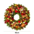 thumbnail image 2 of Yucurem 15.7" Christmas Wreath with 40 LED Lights, Artificial Merry Christmas Wreath with Pine Cones Dried Lemon Pieces for Xmas Winter Porch Fireplace Window Door Decor, 2 of 8