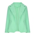 thumbnail image 5 of SELONE Womens Blazers for Work Professional Long Sleeve Jacket Lapel Short Coat Slim Business Fashionable Solid Outerwear Winter Overcoat Outwear Coat Clothes for Women Green M, 5 of 6