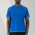 thumbnail image 3 of Sngxgn Menâs Active Crew Neck T Shirts Short Sleeve Tee(Blue,XXXXL), 3 of 6