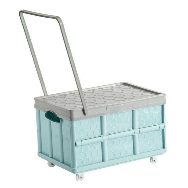 Contenedor de Almacenamiento Portátil Macarena Caja Plegable Gran Capacidad Azul con Rueda