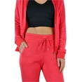 thumbnail image 7 of ToBeInStyle Women's French Terry Activewear Hooded Jacket & Pants, 7 of 7