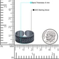 thumbnail image 4 of 6mm Bali Design Toe Band Ring 925 Sterling Silver Thin Adjustable Stylish Rings For Women, 4 of 5