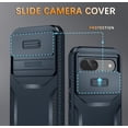 thumbnail image 3 of KOMI for Google Pixel 8a Case with 1 Screen Protector, Built-in Slide Camera Cover, Military Grade Drop Protection, Heavy Duty Rugged Shockproof Protective Phone Cover, Blue, 3 of 5