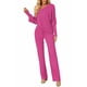 thumbnail image 1 of Conjunto de suéter de punto AOHITE para mujer con pantalón, 1 of 8
