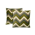 thumbnail image 3 of Home Soft Things Trendy Faux Fur Pillow Covers, Set of 2, 20"x20", Chevron-Blue Green, 3 of 5