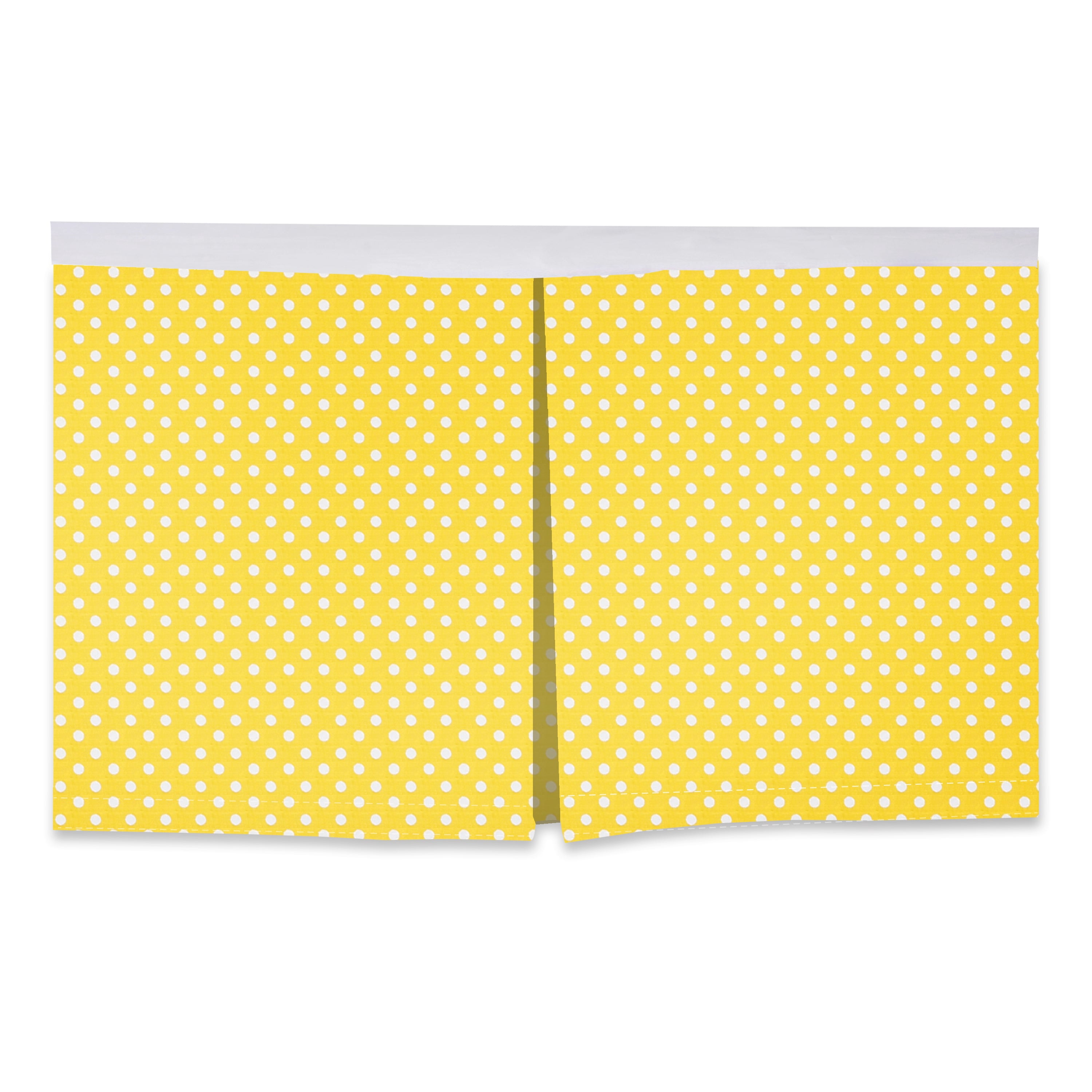 Bacati - Multiple Options of Crib or Toddler Bed Skirt or Dust Ruffle 100% Cotton Percale, Mix N Match Pin Dots