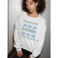 thumbnail image 2 of Christmas Pattern Blue Dogs Sweatshirt Women -Image by Shutterstock, Female x-Large, 2 of 4