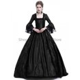 thumbnail image 5 of Vestido medieval vintage steampunk de talla grande 5XL para mujer, disfraz de cosplay de Halloween con mangas de encaje y dama gótica de vampiro, 5 of 5