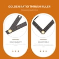 thumbnail image 3 of 1pc Sliding Three-point Stainless Steel Eyebrow Ruler Golden Ratio Ruler, 3 of 9