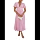 thumbnail image 1 of Vestido Elegante de Fiesta Playera para Mujer, con Escote en V, Mangas Abullonadas y Botones. Rosa S, 1 of 10