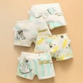 thumbnail image 2 of NIEWTR Toddler Boys Underwear Boxer Briefs Softness and Breathability with Cute Animal Patterns(Light Green,9-12 Years), 2 of 5
