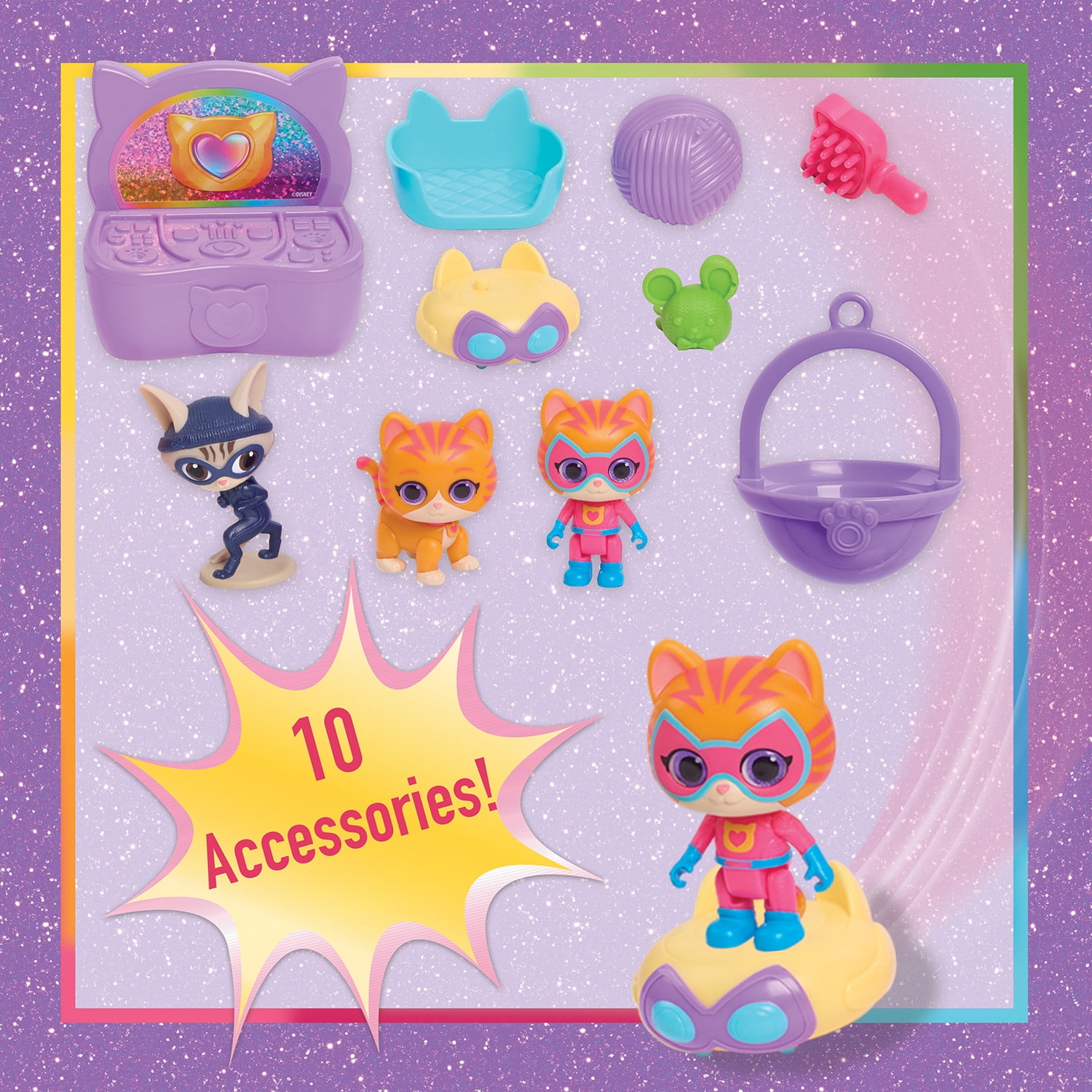 Disney Junior SuperKitties Purr N Play Playset – Lights & Sounds Adventure