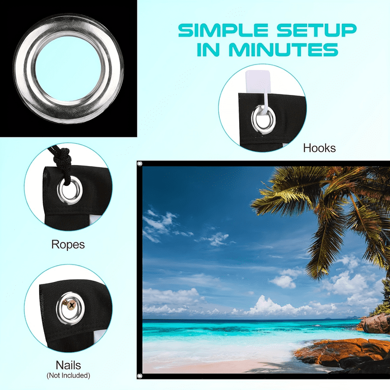 Jous 120 Inch Foldable Projector Screen 16:9 photo 3