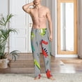 thumbnail image 5 of Uemuo Cute Dinosaur Pattern Men's Wide Leg Palazzo Lounge Pants with Pockets Light Weight Loose Comfy Casual Pajama Pants-Medium, 5 of 9