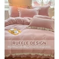 thumbnail image 2 of TOPCHANCES Duvet Cover Set, Soft Velvet Bedding Set with One Pillowcase for Twin Size Bed, 67*89 inch (Pink), 2 of 7