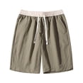 thumbnail image 5 of Mens Shorts Casual Summer Elastic Waist Drawstring Straight Leg Lightweight Knee Length Athletic Shorts with Pockets, 5 of 9