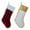 White and red, variant on Christmas Stockings 2pcs White and Red Velvet Xmas Stocking with Tassel Christmas Tree Gifts Bags Hanging Socks for Holiday Party Decoration