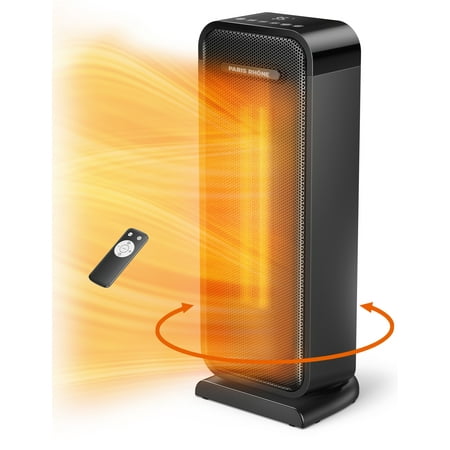 

Paris Rhone 16 1500W Oscillating Electric Ceramic Space Heater with 3 Modes 12 Hour Timer and Tip-over Protection and Remote