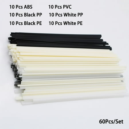 

GLFSIL 60Pcs Set 200mm Plastic Welding Rods ABS PP PVC PE Welding Sticks Bumper Repair