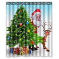 thumbnail image 1 of Cortina de Ducha de Navidad ABPHQTO con Reno y Anillos 152x180 cm, 1 of 1