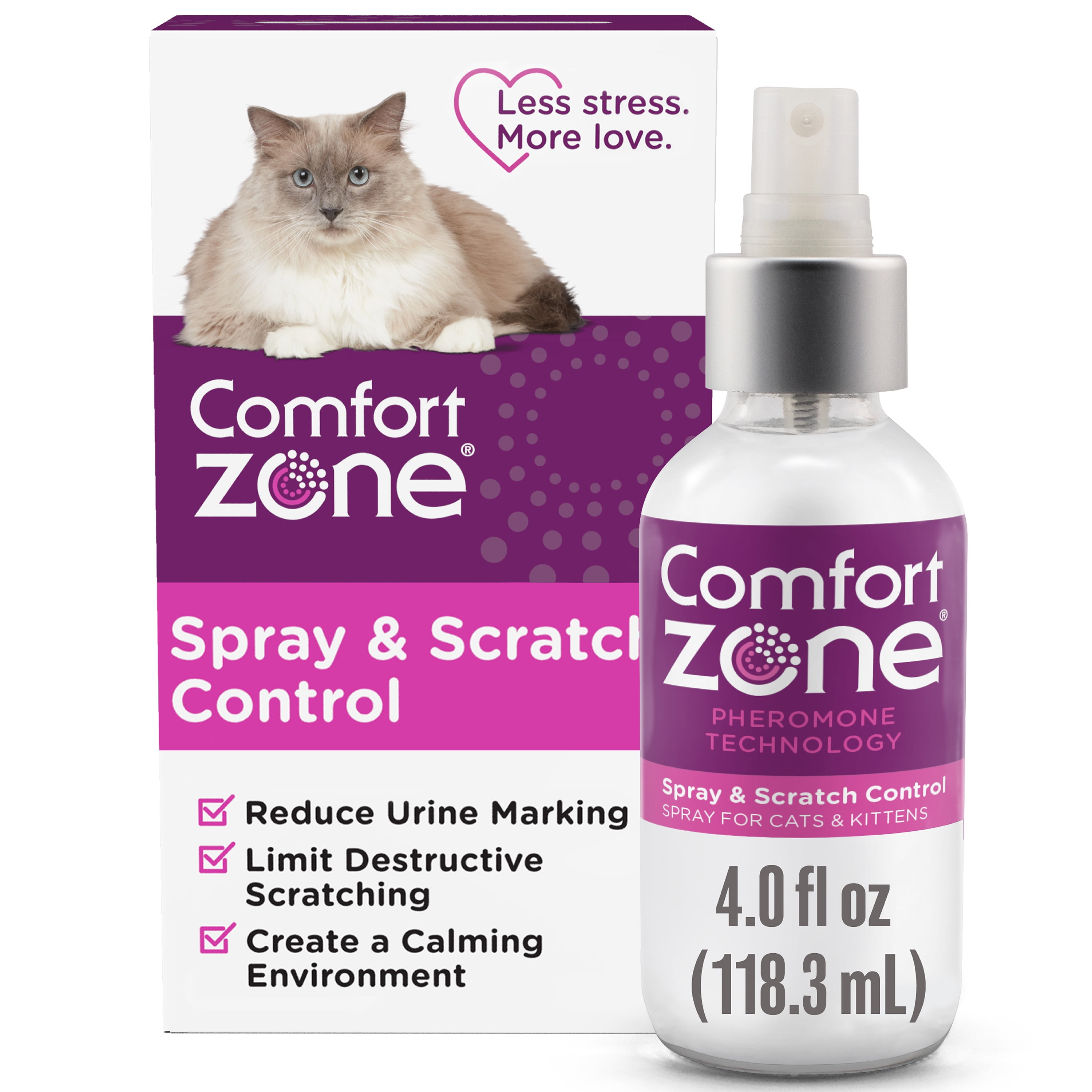 Comfort Zone Scratch Deterrent and Calming Spray, Value Size, 118 mL or 4 oz