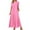 Pink, variant on Summer Fashion Plus Size Skirts for Women Trendy Clothes 2025 Casual Solid Color Round Neck Pocket Short Sleeved Up to 65% off!