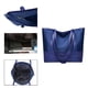 thumbnail image 4 of Bolso Tote de mujer de gran capacidad - Bolso de hombro de cuero PU con borla, 15,74x11,41x3,93 pulgadas, gris/blanco/negro/azul, 4 of 6