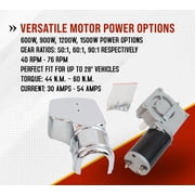 900W 60:1 Tarp Motor for Dump Truck Tarp Systems with Chrome Cover 12VDC / 50 AMPS / 60 RPM