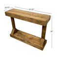 thumbnail image 4 of Del Hutson Designs Petite Table d'Entrée de Console de Barbe Rustique Salon en Bois de Pin Massif (Noyer Foncé), 4 of 8