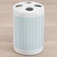 thumbnail image 1 of Chevron Ceramic Toothbrush Holder, Classical Compact Design of Zigzags Upped Simplistic Texture Tile Horizontal, Versatile Countertop for Bathroom, 4.5" X 2.7", Pale Blue White, by Ambesonne, 1 of 4
