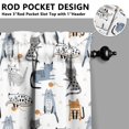 thumbnail image 5 of Kitchen Curtains 24 Inch Short - 3 Panel Set with Cute Cat Paw Pattern, Rod Pocket Window Curtain, 100% Polyester for Pet Lovers Farmhouse, Cafe, Kitchen, Bedroom, Easy Wash, 5 of 6