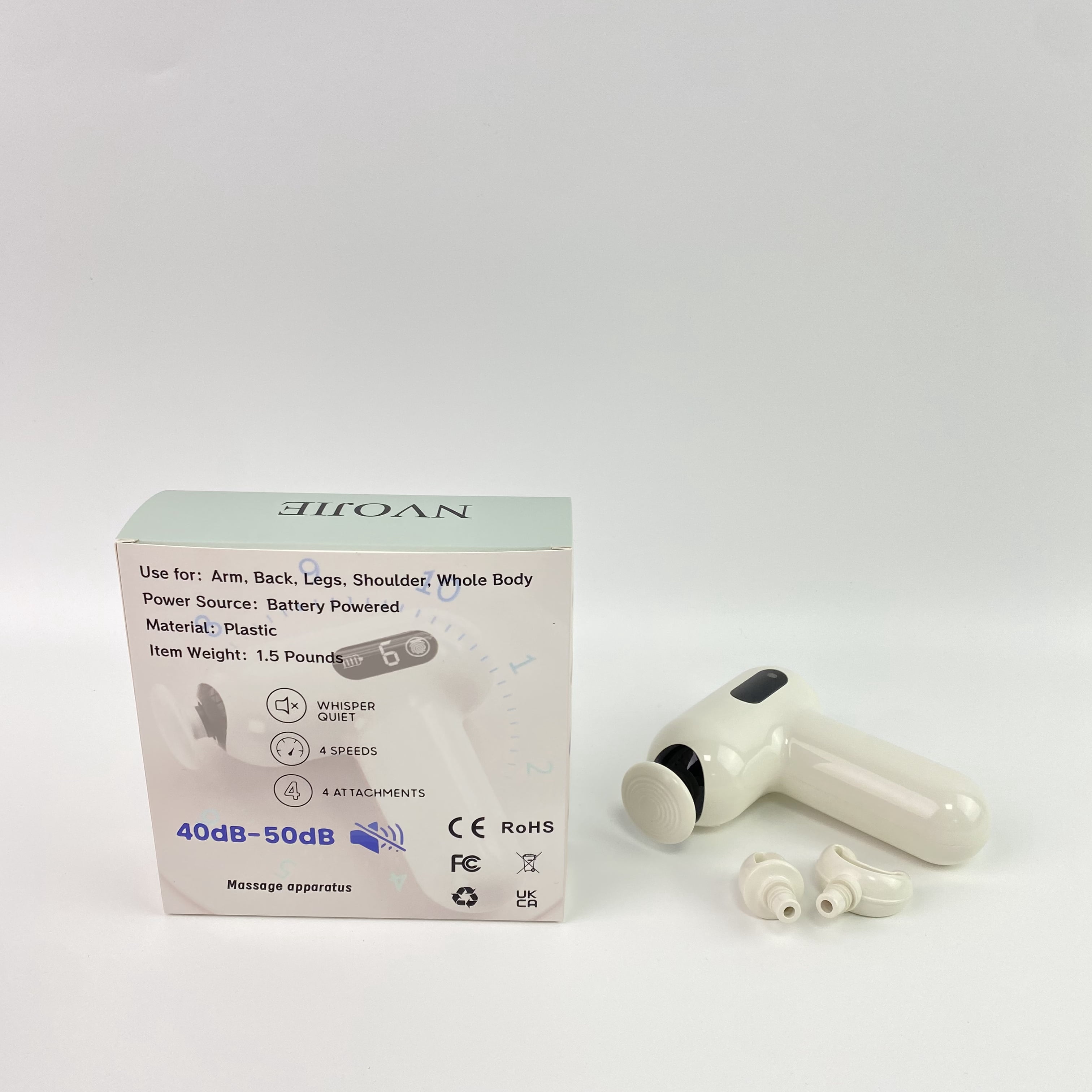 NVOJIE Massage apparatus,Massage Gun, Pocket-Sized Deep Tissue Massager Gun, Portable Percussion Muscle Massager Gun, Ultra Small & Quiet Muscle Massage Gun with Carry Case