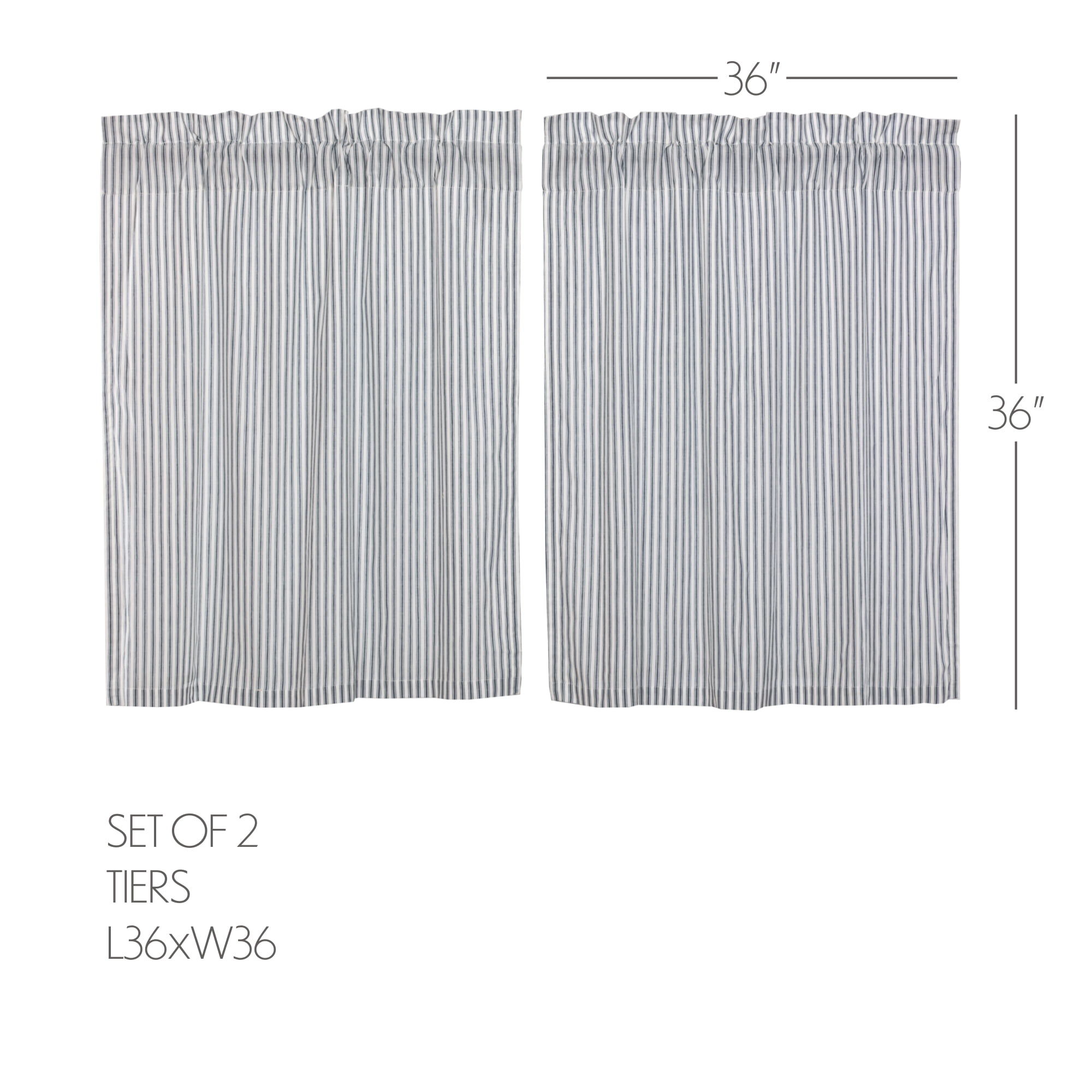 VHC Brands Sawyer Mill Ticking Stripe Curtain