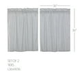 thumbnail image 5 of VHC Brands Sawyer Mill Blue Window Tier Set Country Kitchen Curtains Farmhouse Cafe Style Striped Pattern 36x36, 5 of 8